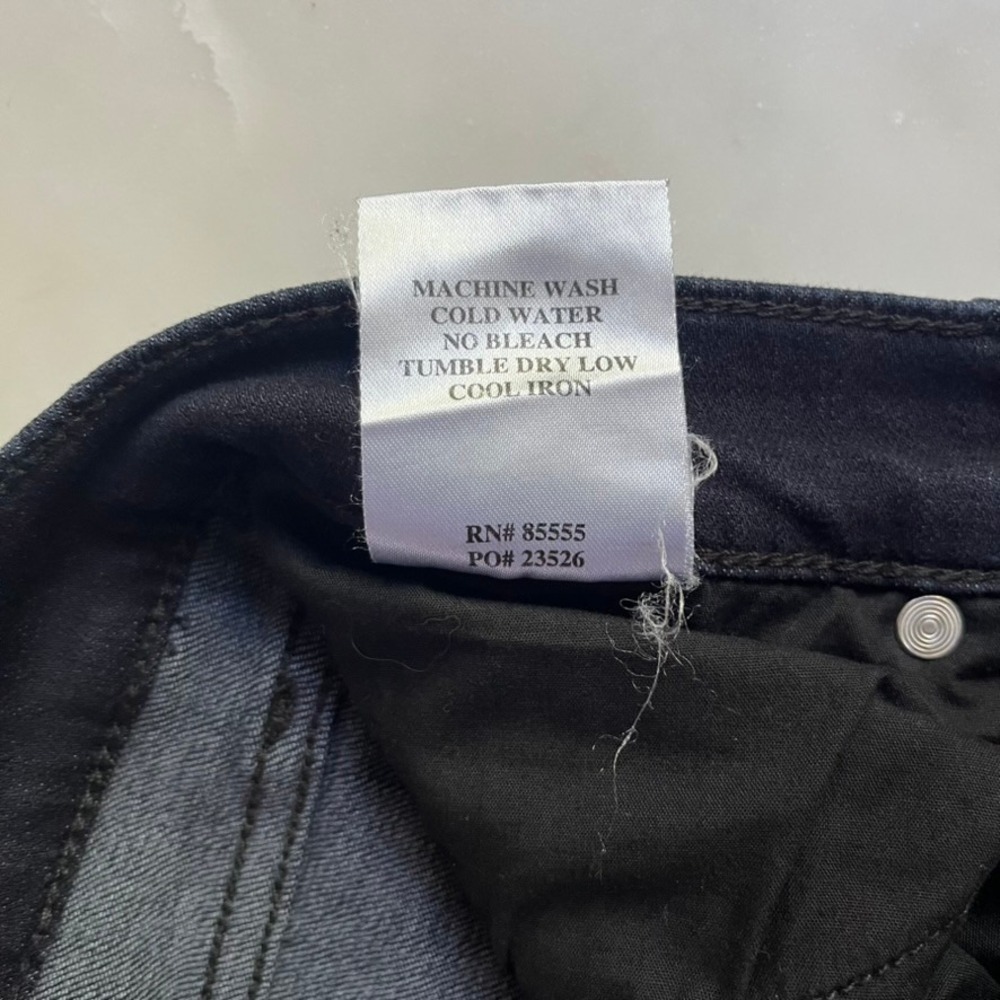 Daze Denim Dark Blue Wash High Rise Cropped Kick Flare Jeans Button Fly size 29 - Picture 11 of 11